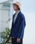 Saucezhan Sashiko Robe Plant Dyed Noragi Jacket  Kendo Clothing Fabric Vintage Jacket Man Jacket Men Jackets And Coats  