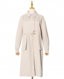 Womens Detachable Fashion Graceful Casual Suit Collar Mid-length Trench Coat