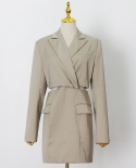 Womens Fashion Graceful Suit Collar Open Waist Slim Fit Short A-line Dress