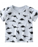 Camiseta de manga corta de verano para niños pequeños a rayas, camisetas blancas y negras de algodón para niños, camisetas para 