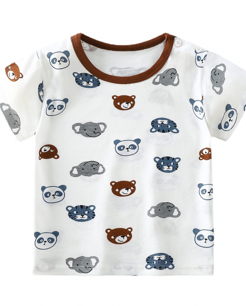 Summer Fashion Uni T Shirt Children Boys Short Sleeves Tees Baby Kids Cotton Tops For Girls Clothes Kids Summer Clothes