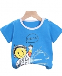 Camiseta de manga corta para niños, ropa de verano de algodón puro para niñas, ropa de verano para bebés, abrigo para niños 2022