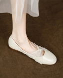 Nuevos zapatos Mary Jane de malla plana con punta redonda y tacón bajo que combinan con todo