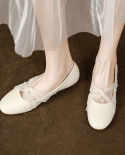 Nuevos zapatos Mary Jane de malla plana con punta redonda y tacón bajo que combinan con todo