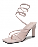 Womens Shoes Summer High Heels All-match Word With Herringbone High-heeled Sandals