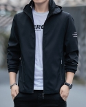 Mens Casual Handsome Loose Large Size Windproof Hooded Jacket