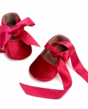 Zapatos de bebé con cinta Princesa Zapatos antideslizantes de fondo suave para niños pequeños