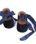 Zapatos de bebé con cinta Princesa Zapatos antideslizantes de fondo suave para niños pequeños