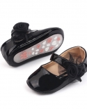 Zapatos de bebé de cuero Pu para niños pequeños zapatos de bebé transpirables de fondo suave zapatos de princesa que combinan co