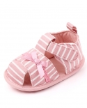 Sandales pour bébé Bow Chaussures pour tout-petits Chaussures de bébé à semelle souple antidérapantes à rayures