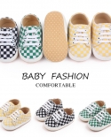 Zapatos de bebé a cuadros a la moda para niños pequeños zapatos de bebé informales