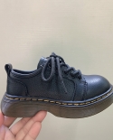 Leather Shoes New British Style Short Face Childrens Shoes Leather Soft Bottom Thick