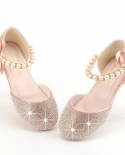 נעלי עור לילדות 2022 אביב וסתיו חדשות נעלי נסיכות קשת בסגנון ילדים נעלי בנות תחתון רך