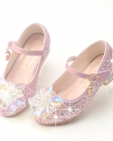 Zapatos de tacón alto para niños, zapatos de princesa, zapatos de cristal para niñas de primavera y otoño, suela blanda