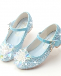 Zapatos de tacón alto para niños, zapatos de princesa, zapatos de cristal para niñas de primavera y otoño, suela blanda