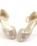 Zapatos de cuero para niñas Zapatos de princesa Nuevos zapatos de gorro suave con punta redonda