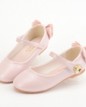 Girls Flat Shoes Cute Casual Round Toe Princess Shoes Breathable Comfortable Leather Shoes
