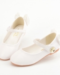 Girls Flat Shoes Cute Casual Round Toe Princess Shoes Breathable Comfortable Leather Shoes