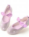 Zapatos de cuero para niñas Zapatos de princesa Zapatos planos para niños con velcro y lentejuelas