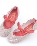Girls Leather Shoes Princess Shoes Sequined Velcro Flat Childrens Shoes