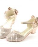Sandalias para niñas Verano Nuevos zapatos de princesa Baotou Tacones altos