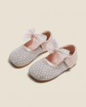 Childrens Shoes Baby Childrens Princess Shoes Female Baby Soft Bottom Small Leather Shoes