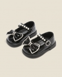Zapatos de cuero pequeños de fondo suave para niñas, zapatos para bebés y niños pequeños