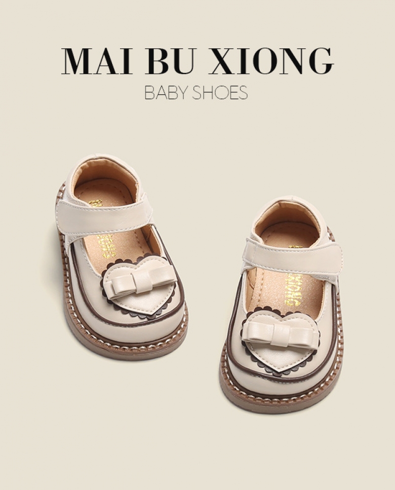 maibu bear נעלי פעוט לילדים תינוקת תינוק נעלי עור קטנות נעלי תחתון רך נעלי יחיד אביב וסתיו חדש gi