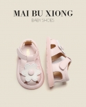 Maibu bear בנות סנדלי תינוקות baotou רך תחתון נעלי פעוטות ילדים נעלי נסיכות חמודות קיץ חדש