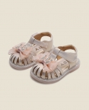 Sandalias de bebé para mujer, zapatos de princesa, zapatos antideslizantes de fondo suave para niños pequeños, zapatos Baotou pa