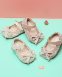 أحذية أطفال بناتي ناعمة من الأسفل للأطفال أحذية أميرة جلدية غير قابلة للانزلاق تسمح بمرور الهواء