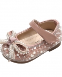 Sapatos infantis de couro antiderrapante respirável para bebês meninas Sapatos de princesa