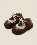 Zapatos de cuero pequeños para niñas, zapatos de fondo suave para bebés, zapatos de princesa para niños