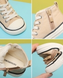 Zapatos de lona para bebés Zapatos para niños de suela blanda para niños de caña alta
