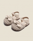 maibu bear בנות סנדלי קיץ חדש תינוק תחתון רך פעוט נעלי פעוטות תינוק ילדים נעלי עור קטנות לילדים קזואל