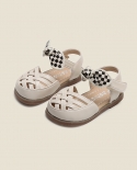 Summer New Girls Sandals Leather Shoes Baby Soft Bottom Non-slip Toddler Shoes