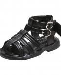 Female Baby High-top Sandals Roman Shoes Toddler Shoes Childrens Soft Bottom Leather Shoes