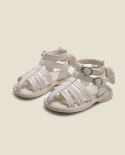 Female Baby High-top Sandals Roman Shoes Toddler Shoes Childrens Soft Bottom Leather Shoes