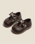 أحذية جلدية للأطفال فتاة أميرة أحذية أطفال واحدة لينة سوليد أحذية طفل صغير