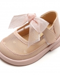 Sapatos de couro menina princesa novos sapatos de malha antiderrapantes com fundo macio