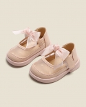 Girl Princess Leather Shoes New Soft Bottom Non-slip Toddler Shoes Mesh Shoes