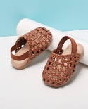 Maibu bear נקבה סנדלי תינוק קיץ חדשות בנות פעוטות נעלי תינוק בן שנה תינוק תחתון רך נעליים ארוגות ללא החלקה