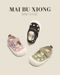 Maibu bear נעלי יחיד לילדות אביב וסתיו נעלי קנבס תינוקות תינוקות תינוק תחתון רך לנשימה נעלי פעוטות ציל