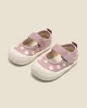 Sapatos infantis de lona para bebê primavera e outono femininos com fundo macio e respirável