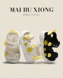 maibu bear בנים סנדלי קיץ נעלי תינוקות לפעוטות חדשות בנות סוליה רכה נעלי קזואל ללא החלקה