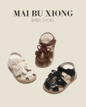 סנדלים לתינוק בן שנה-שנתיים קיץ חדש לילדות נעלי פעוטות לתינוק נעלי אצבע תחתון רך ללא החלקה