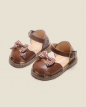 Girls Sandals Summer New Soft Bottom Non-slip Breathable Toddler Shoes Leather Shoes