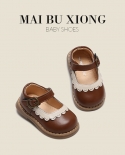 Maibu bear ילדות נעלי נסיכה אביב וסתיו נעלי עור קטנות לילדים נעלי תינוק תחתון רך פעוט בייבי צי