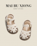 maibu bear נקבה תינוק נסיכה נעלי עור קטנות בנות שנה עד שנתיים 3 ילדים סנדלים נעלי פעוטות בנות baotou baby