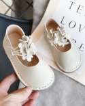 New Girl Princess Shoes Children Retro Beanie Shoes Shallow Mouth Leather Shoes